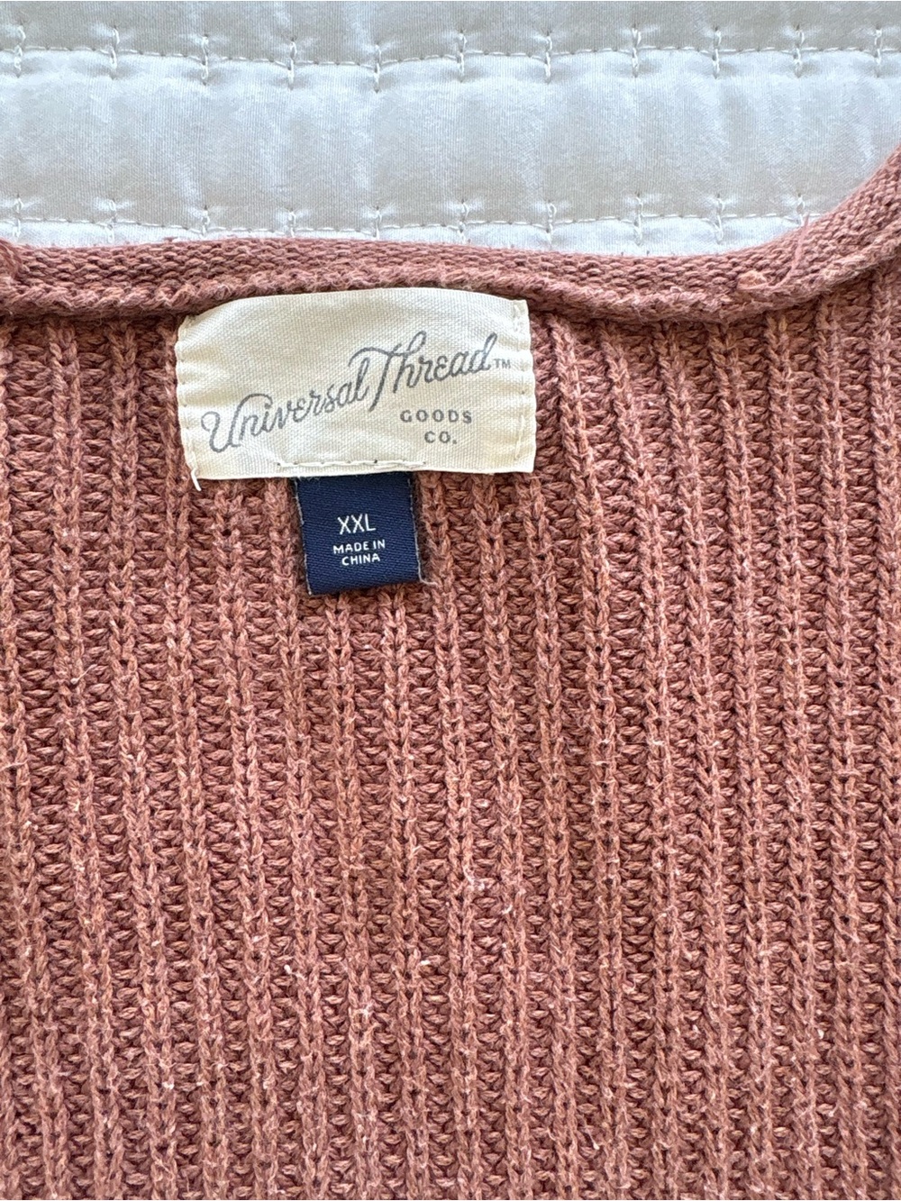 Universal Thread Dusty Rose Open-Front Ribbed Cardigan - Picture 3 of 5